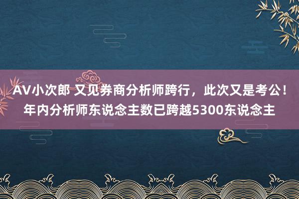 AV小次郎 又见券商分析师跨行，此次又是考公！年内分析师东说念主数已跨越5300东说念主