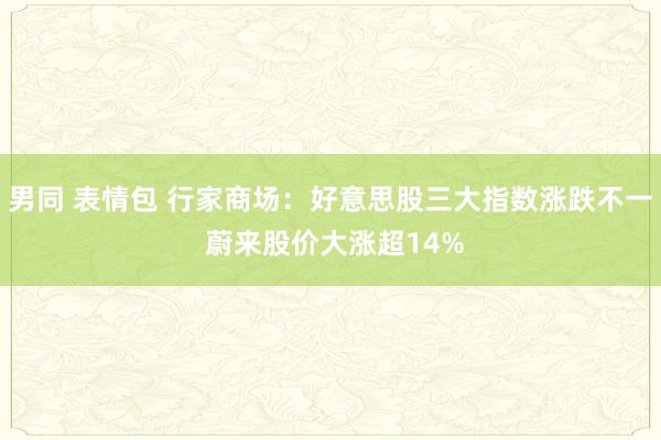 男同 表情包 行家商场：好意思股三大指数涨跌不一 蔚来股价大涨超14%