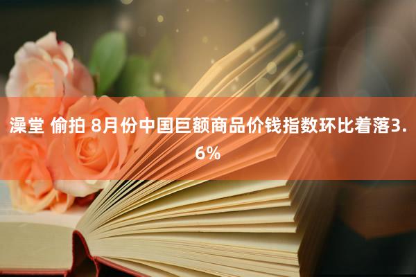 澡堂 偷拍 8月份中国巨额商品价钱指数环比着落3.6%