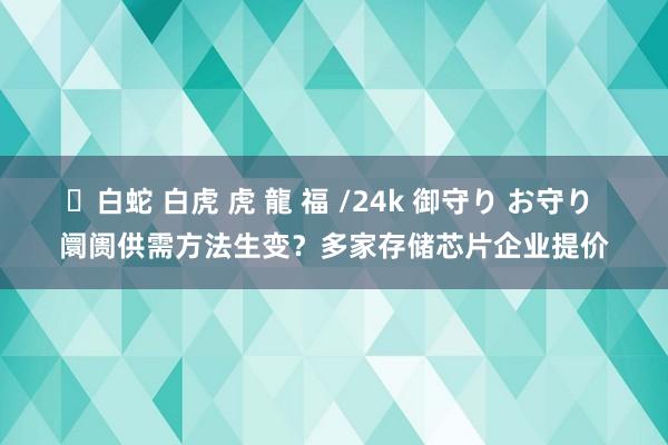 ✨白蛇 白虎 虎 龍 福 /24k 御守り お守り 阛阓供需方法生变？多家存储芯片企业提价
