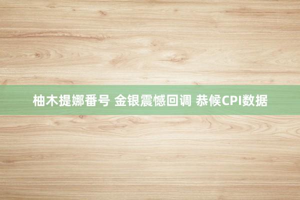 柚木提娜番号 金银震憾回调 恭候CPI数据