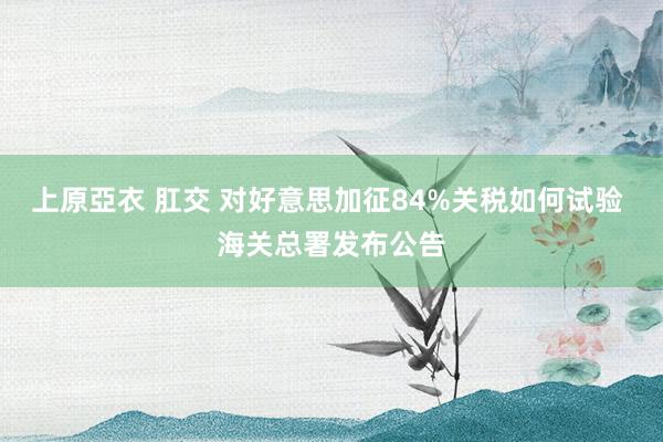 上原亞衣 肛交 对好意思加征84%关税如何试验 海关总署发布公告