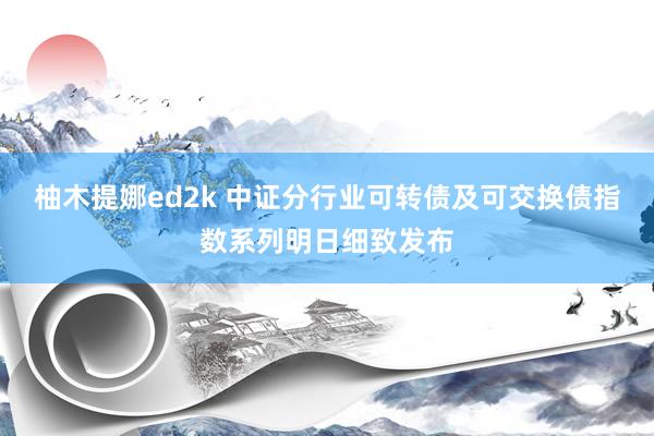 柚木提娜ed2k 中证分行业可转债及可交换债指数系列明日细致发布