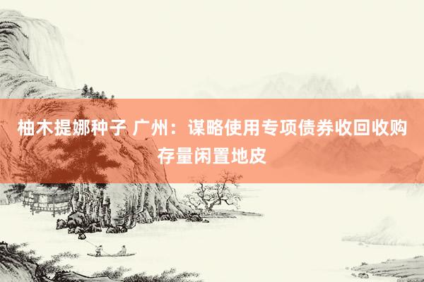 柚木提娜种子 广州：谋略使用专项债券收回收购存量闲置地皮